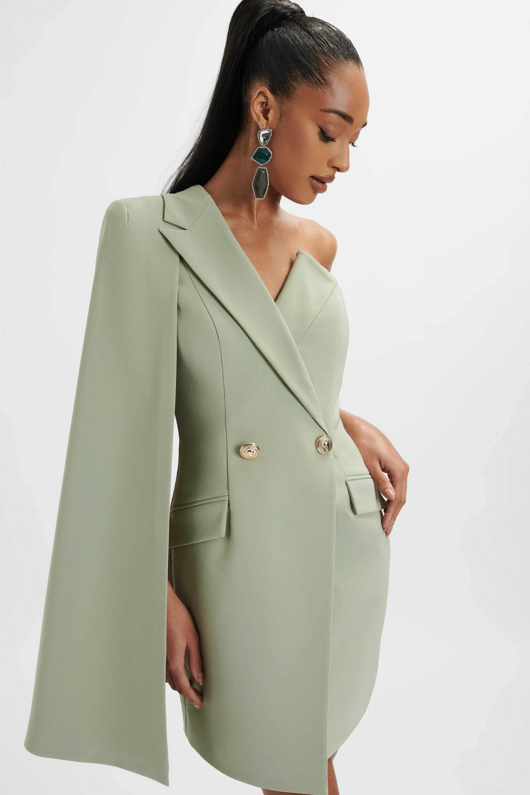 aire_one_shoulder_cape_bl_1-1.webp Best Lavish Alice Aire One Shoulder Cape Blazer Dress In Sage Green