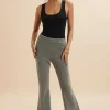 Cheap Lavish Alice Ayzel Knitted Cashmere Blend Fit & Flare Trousers In Grey