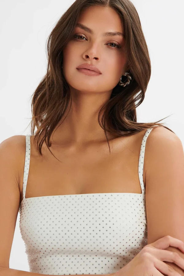 Outlet Lavish Alice Dina Crystal Embellished Bandeau In White