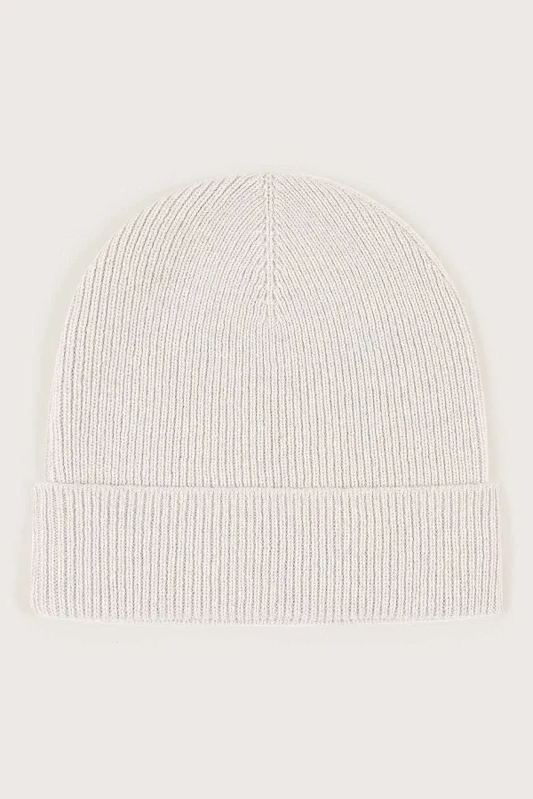 Hot Lavish Alice Ezra Knitted Cashmere Blend Beanie In Sand