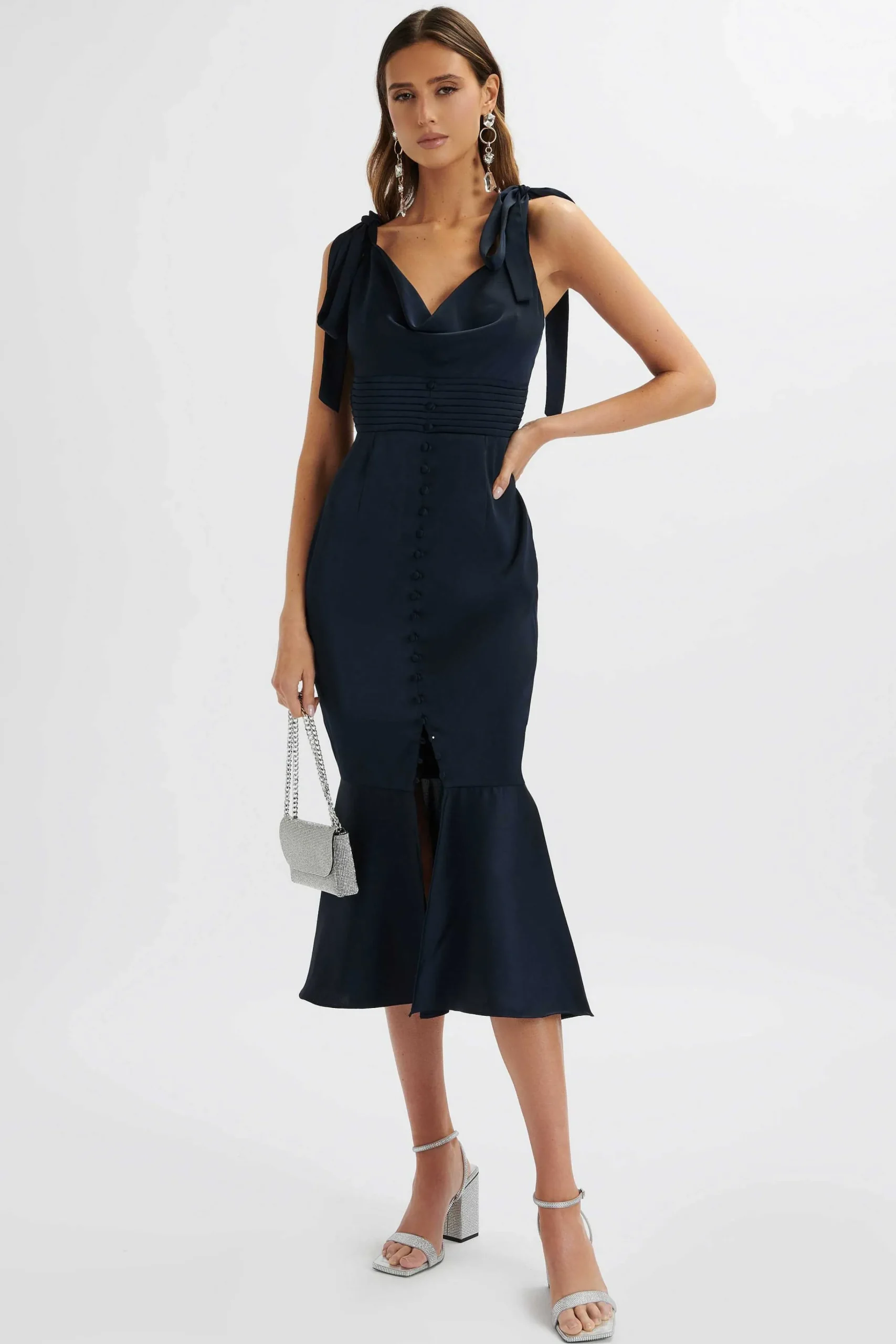 indie_satin_cowl_neck_mic_0.webp Discount Lavish Alice Indie Satin Cowl Neck Micro Button Longline Midi Dress In Navy