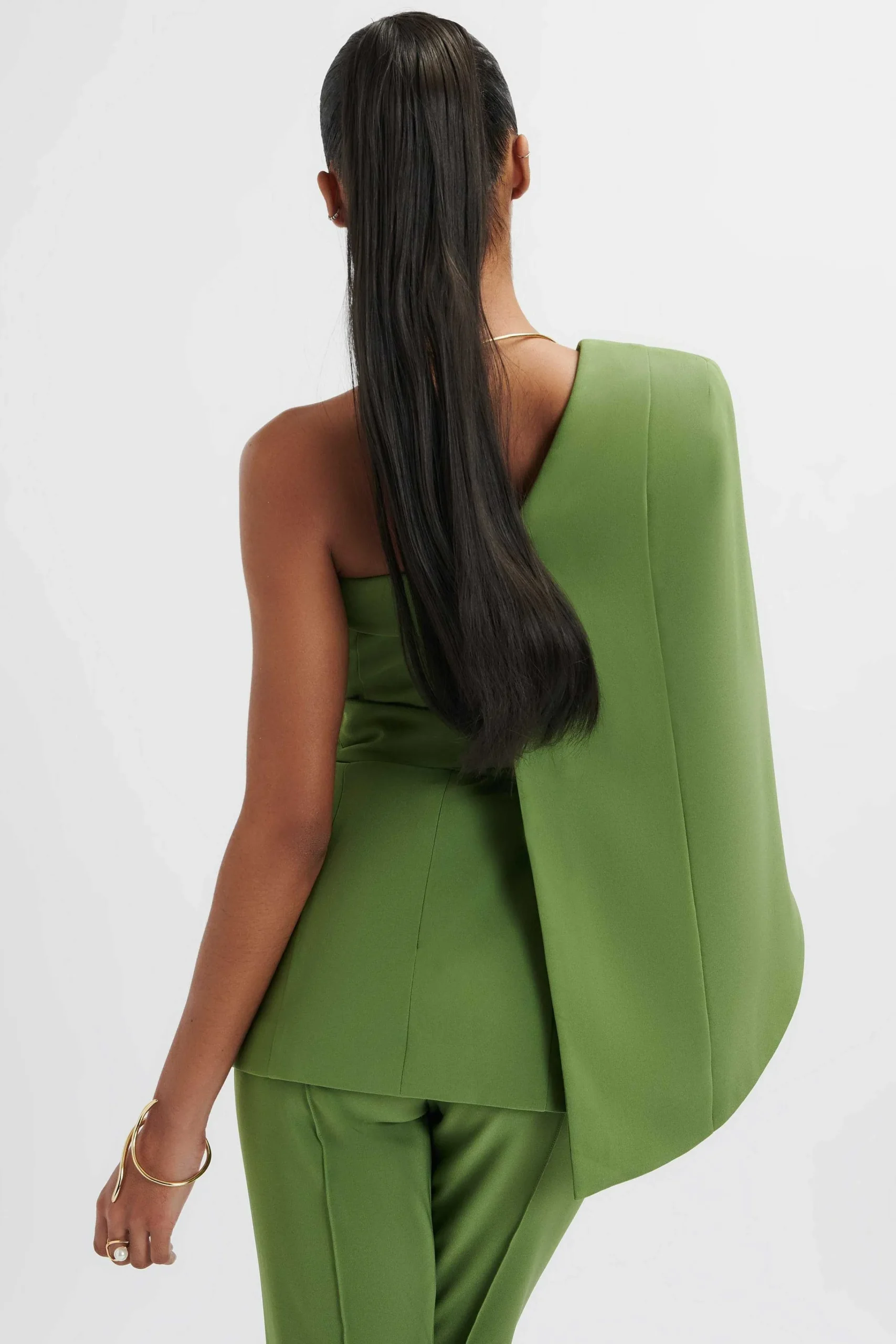 juno_obi_belted_asymmetri_2.webp Online Lavish Alice Juno Obi Belted Asymmetric Cape Blazer In Green
