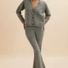 Hot Lavish Alice Nella Knitted Cashmere Blend Relaxed Cardigan In Grey