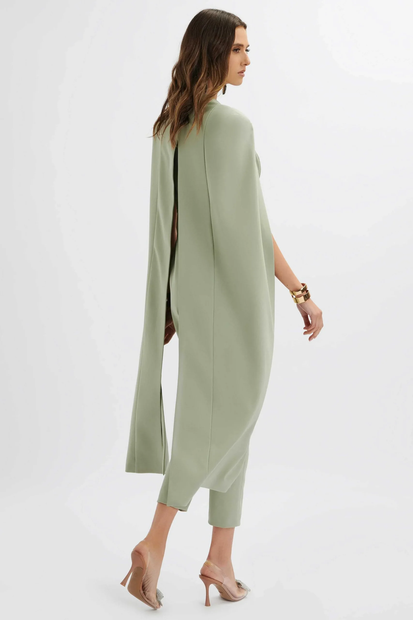 rayna_longline_cape_tailo_0.webp New Lavish Alice Rayna Longline Cape Tailored Jumpsuit In Sage Green